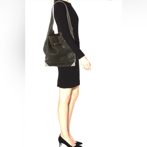 ALEXANDER WANG ROBYN medium beige Bag Nubuck Drawstring Bucket Detachable Pouch… - Picture 8 of 15